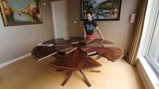 Expanding Circular Dining Table in Walnut [upl. by Kikelia]