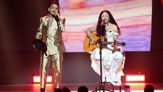 MON LAFERTE Y CHRISTIAN NODAL 💕 COMO SI NOS HUBIÉRAMOS AMADO LAURA PAUSINI [upl. by Lenard]