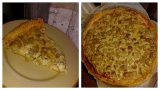 Recette de la tarte à la rhubarbe  A savourer en famille  le bonus de la compote de rhubarbe [upl. by Renrut]