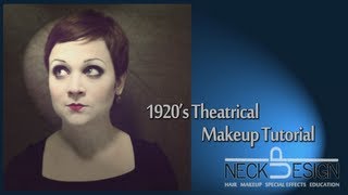 Theatrical Tutorial  1920s Cupid Lips Smokey Eye Makeup [upl. by Denice]