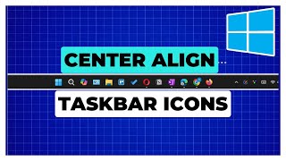 How to Center Taskbar Icons Windows 11 [upl. by Corvese]