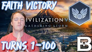 How to Win a Faith Victory in Civilization 6  Turns 1100 [upl. by Kokaras]