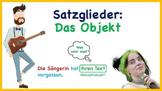 Satzglieder Das Objekt erkennen und erfragen  kurz amp knackig  Deutsch [upl. by Aissert620]