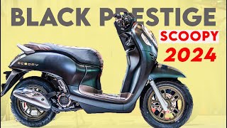 MAKIN KEREN ‼️ REVIEW NEW SCOOPY BLACK PRESTIGE 2024 ⚡️ GARANSI RANGKA 5 TAHUN  😱 [upl. by Pouncey]