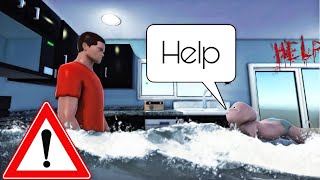 Whos Your Daddy House Flooding Funny Moments [upl. by Amimej]