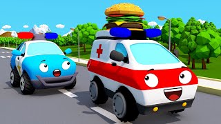 Ambulance Police car Tow Truck  Car for kids  Emergency Vehicles [upl. by Rogozen512]