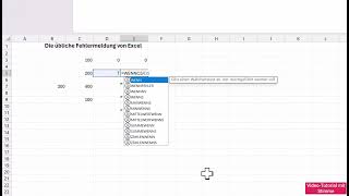 ExcelFehlermeldungen leicht verstehen und beheben [upl. by Algy]
