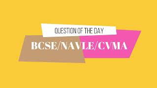 Question of the DayBCSENAVLECVMA03112024Dr AM Vet [upl. by Dorahs]