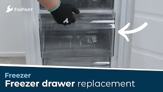 How to replace your freezer drawer  FixPart [upl. by Ierbua]