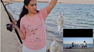 Fishing Date kmi ng wife ko sa Al khor Qatar [upl. by Siuqaj]