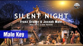 Silent Night  Karaoke  Male Key C [upl. by Oglesby261]