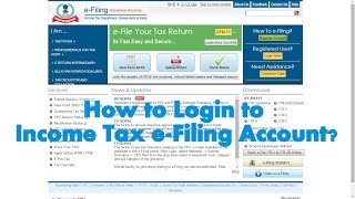 How to Login to Assessee Account in Income Tax eFiling website [upl. by Aremihc]