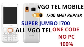 Vgo tel mobile imei change super jumbo i700 imei repair code [upl. by Elhsa]