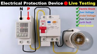 Voltage Monitoring Relay and RCBO 🔴 Live protection Testing and Connection TheElectricalGuy​ [upl. by Granoff]