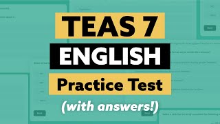 TEAS 7 English Practice Test  ATI TEAS 7 English Review  Every Answer Explained [upl. by Granoff]