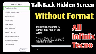 How to Turn OFF Talkback accessibility service has hidden the screen Mobile Phone [upl. by Oriane808]