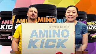 NutraBio Amino Kick Energized Aminos Taste Test amp Review [upl. by Darrill]