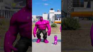 RANDOM BABY HULK VS PINK HULK BABY BATTLE gta5 hulk [upl. by Bullis]