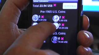 Coin Silver Calculator App Droid Demo [upl. by Nylarad]