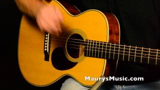 The Martin OM28V Custom Waterfall Bubinga at MaurysMusiccom [upl. by Jennette]