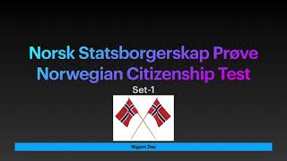 Norsk Statsborgerskap Prøve  Norwegian Citizenship Test Sample [upl. by Nonek]