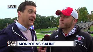 Monroe and Saline show up to support their teams in our WXYZ Game of the Week [upl. by Joseito]