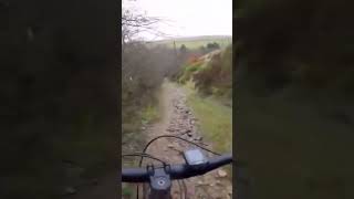 MTB rider surfs rocks [upl. by Nosnej]