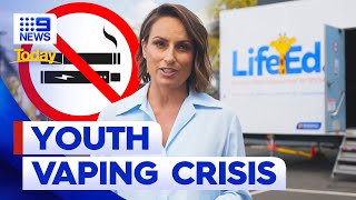 First look at primary school vaping prevention program  9 News Australia [upl. by Warfold]