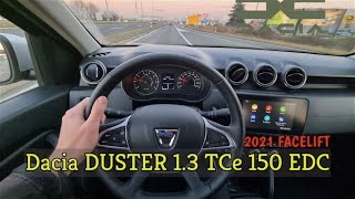 Dacia Duster 13 TCe 150 EDC 2021  fuel consumption on 130 kmh POV [upl. by Nannek779]