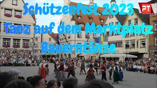 Schützenfest 2023  Biberach  Tanz auf dem Marktplatz  Tanz durch die Jahrhunderte  Bauerntänze [upl. by Demaria893]