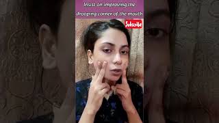 🥰♨️👄one min yoga for improving drooping corner of mouth reduce mouth wrinkles antiaging📛yoga [upl. by Garv]