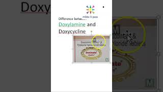 Pharmacology Doxylamine vs Doxycycline Difference viva [upl. by Uhn]