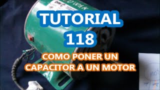 Tutorial 118 de bobinados poner capacitor a motor [upl. by Itsirc584]