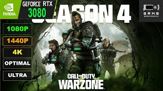 RTX 3080  COD Warzone Season 4 Rebirth Performance Review  Benchmark 108P 1440P 4K 2024 [upl. by Saudra785]