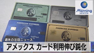 アメックス カード利用伸び鈍化【モーサテ】（2023年7月24日） [upl. by Khorma37]