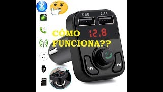 REPRODUCTOR MP3 BLUETOOTH PARA COCHE TOP 1 TUTORIAL FUNCIONAMIENTO [upl. by Neelehtak332]