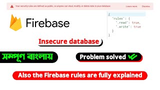 firebase rules insecure database problem solved bangla  Kodular Bangla [upl. by Claudine]