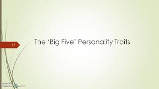 Topic 75  The Big Five Personality Traits [upl. by Sirdi]