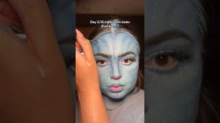 Day 230 compleeteeeee avatar style 💙🦕 youtubeshorts avatar halloween makeup [upl. by Justine]