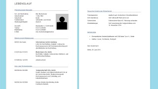 Lebenslauf in Word erstellen  professioneller Lebenslauf Tabellarisch Tutorial Vorlage [upl. by Esirrehc563]