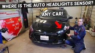 WHERE IS THE AUTOMATIC HEADLIGHTS SENSOR LOCATED AUTOMATIC HEADLIGHTS NOT WORKING [upl. by Nylcaj]