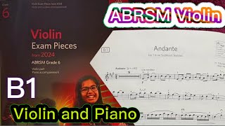 ABRSM Violin Grade 6 B1 Andante Burleigh No1 from Southland Sketches Violin and Piano [upl. by Gibbons]