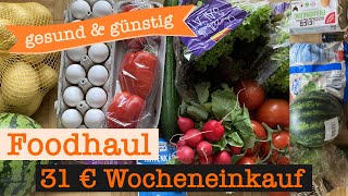 Wocheneinkauf gesund amp günstig Student 31 €  Food Haul mit Food Diary 1 Person [upl. by Rasaec959]