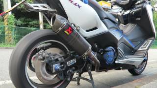 YAMAHA Tmax 530 【Akrapovic Exhaust Full System NO DB KIIER】 [upl. by Attenauq727]