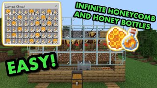 SIMPLE AUTOMATIC HONEY FARM TUTORIAL in Minecraft Bedrock MCPEXboxPS4SwitchWindows10 [upl. by Schwartz]