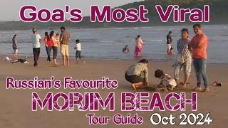 Morjim Beach Goa  Goa Night Life  Most Famous amp Beautiful Beach  North Goa Tour  True vlogs [upl. by Analah349]