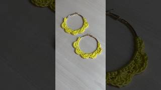 Crochet Hoop Earrings tutorial coming soon 💛💛 [upl. by Babcock]