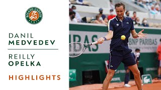 Danil Medvedev vs Reilly Opelka  Round 3 Highlights I RolandGarros 2021 [upl. by Oeram]