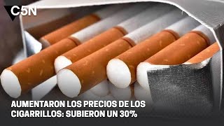 AUMENTARON los PRECIOS de los CIGARRILLOS SUBIERON UN 30 [upl. by Lekim]