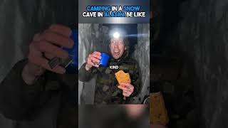 Solo Camping In A Snow Cave shorts viral [upl. by Raybin]